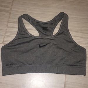 Grey nike sports bra